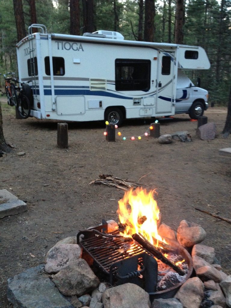 Our home in Santa Fe National Forest