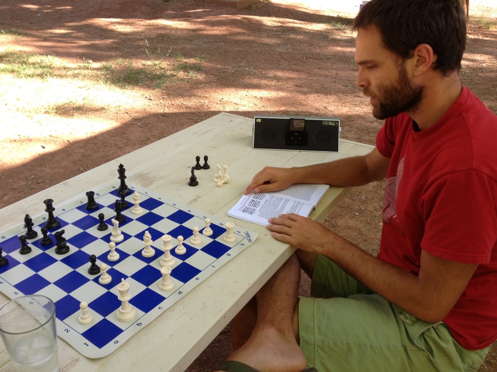 A good amount of Yair's free time is spent practicing chess.