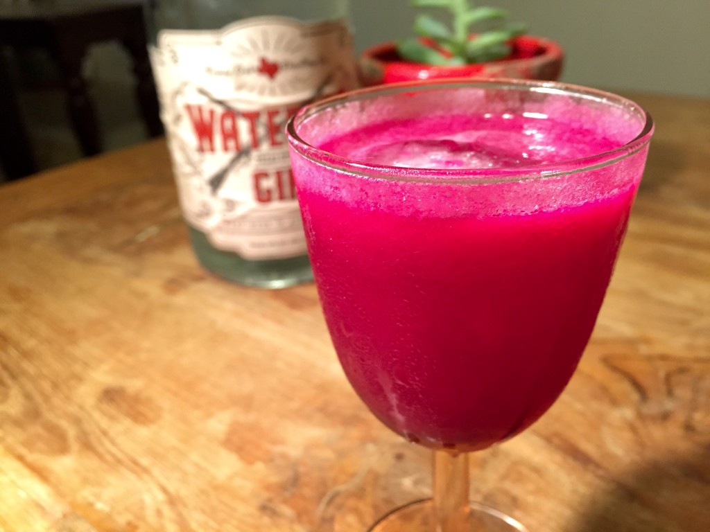 A beautifully colored and very tasty concoction.