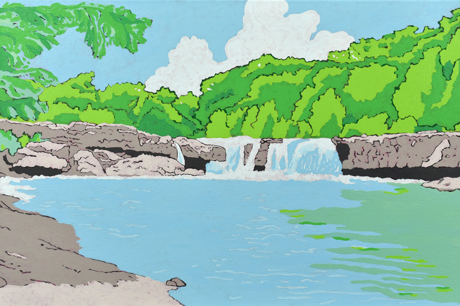 Lower McKinney Falls - Acrylic Paint On Canvas - 20"x30"