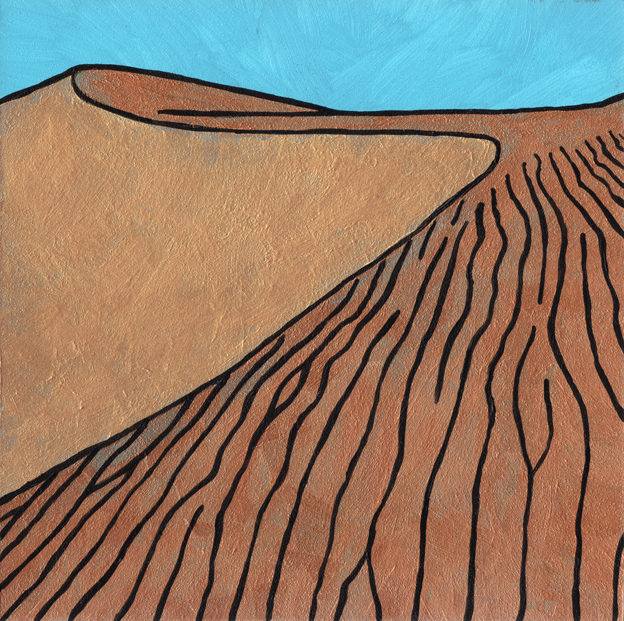 "Monahans Sandhills" - Acrylic Paint On Panel - 6"x6"