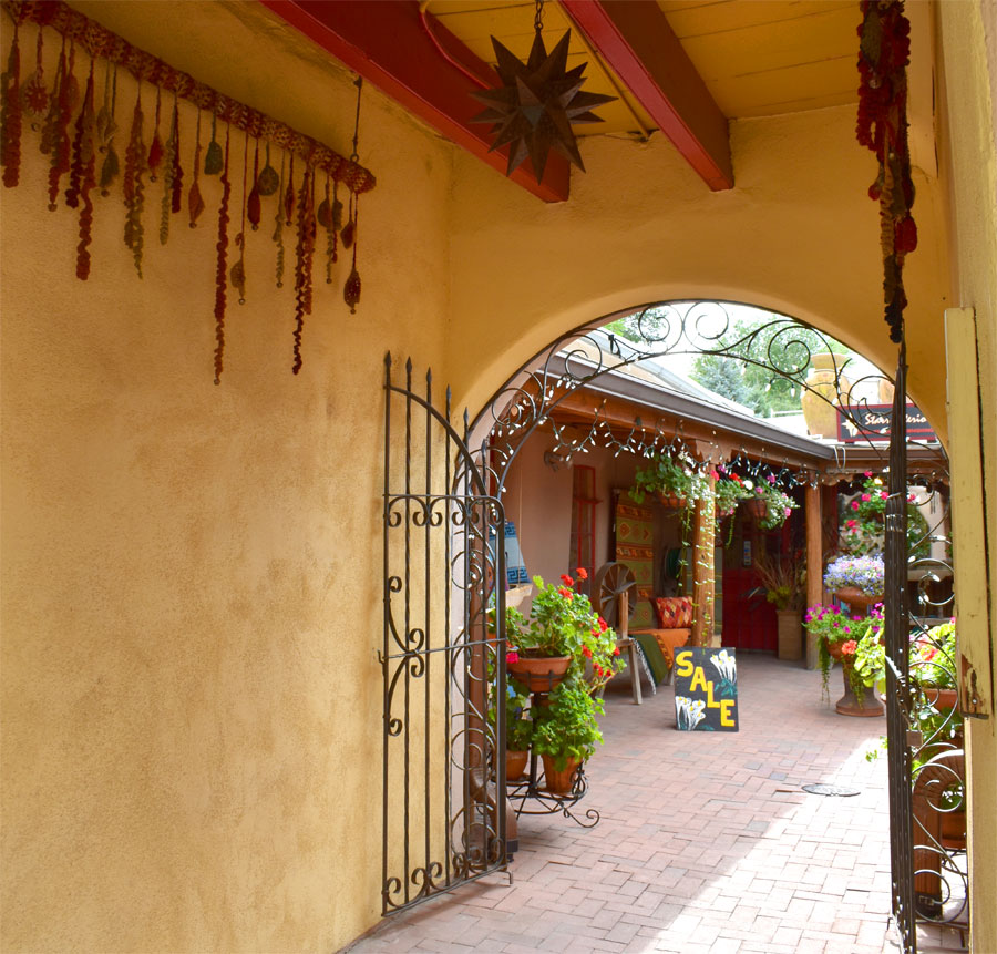 Taos is a great place to wander in and out of shops while enjoying the mountain air, relaxed people, and scenic glimpses of the surrounding mountains.