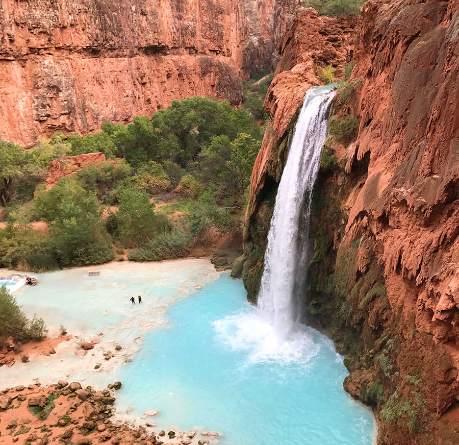 Havasu Falls: so beautiful, it's worth the hike! Photo from https://www.havasupaireservations.com/