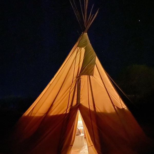 Our teepee at El Cosmico.