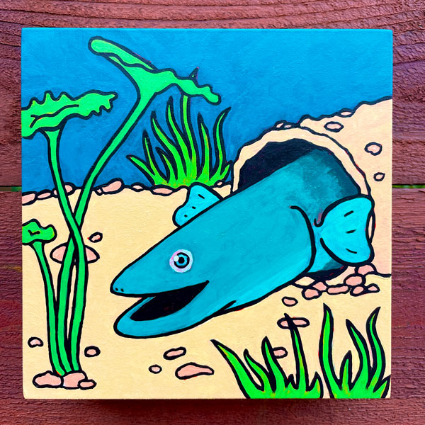 Painting of an eel.