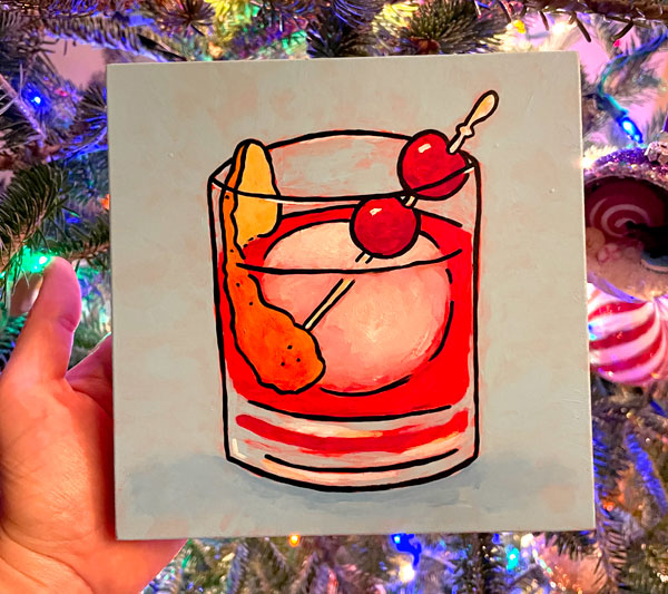 Painting of a cocktail.